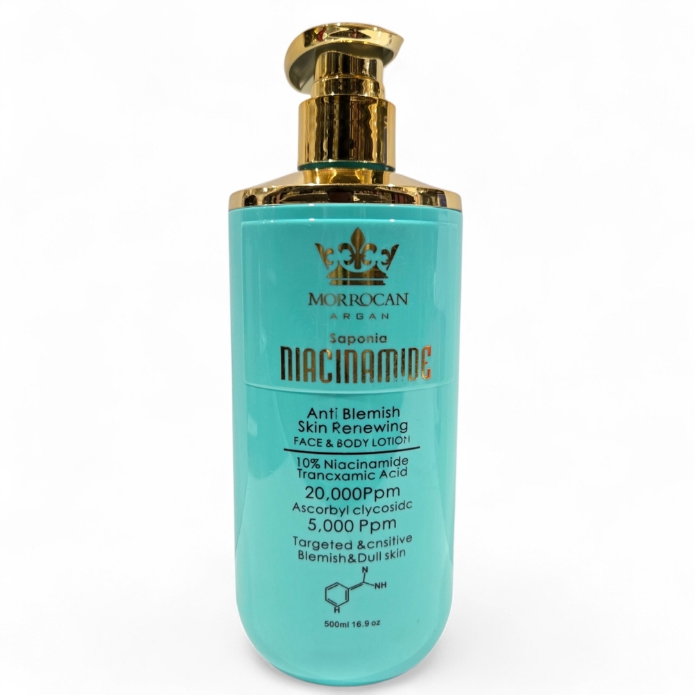Moroccan Argan 10% Niacinamide ANTI-BLEMISH Face & Body lotion 16.9oz AUTHENTIC